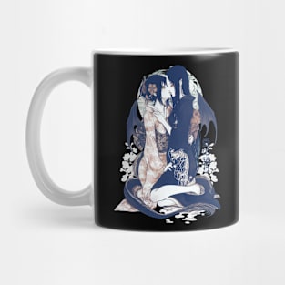 Two Geishas Kissing Graphic T-Shirt 02 Mug